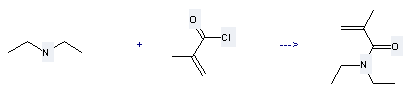 2-Propenamide,N,N-diethyl-2-methyl- can be prepared by diethylamine and 2-methyl-acryloyl chloride at the temperature of -78 °C